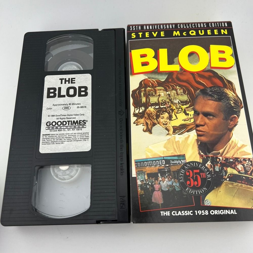 The Blob VHS‎ 35th Anniversary Steve McQueen Horror Sci Fi 1958 Classic